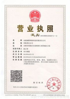合肥阔野网络科技有限责任公司诚信档案与资质概述